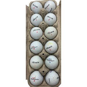 Pinnacle Used Golf Balls Set Of 12  Ready To Tee Off 105h